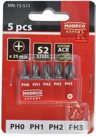 Set of ports / bits 5sztuk/25mm (TRX10, - MN-15-515